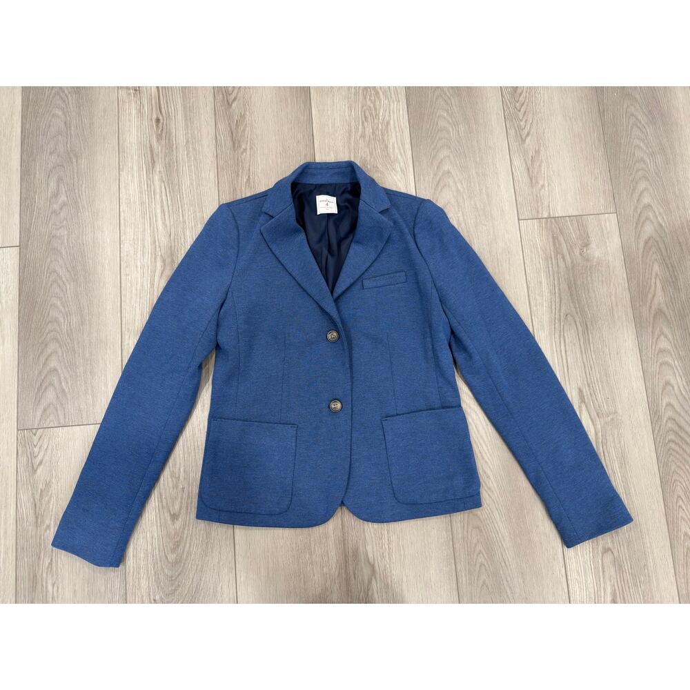 GAP The Academy Blazer Jersey Knit Preppy Casual Workwear Blue 4